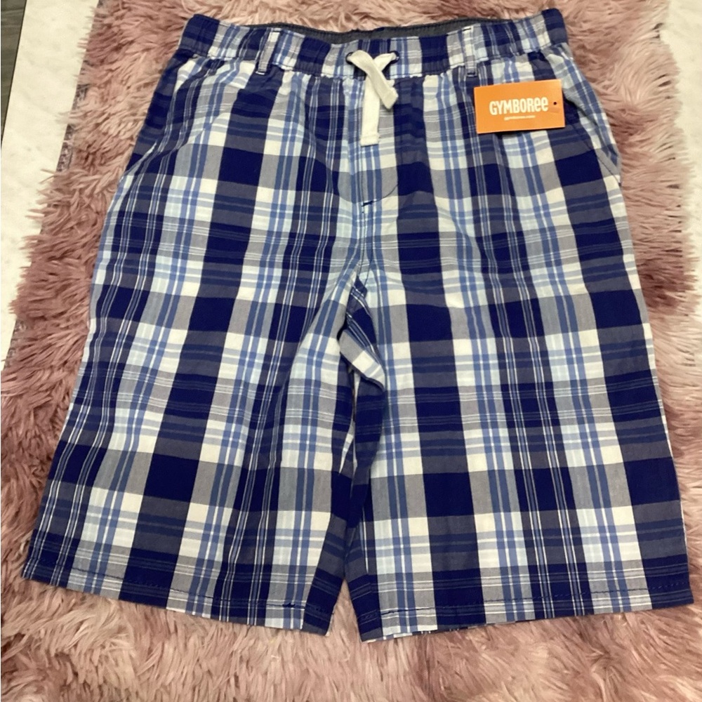 Gymboree Blue Plaid Shorts. NWT